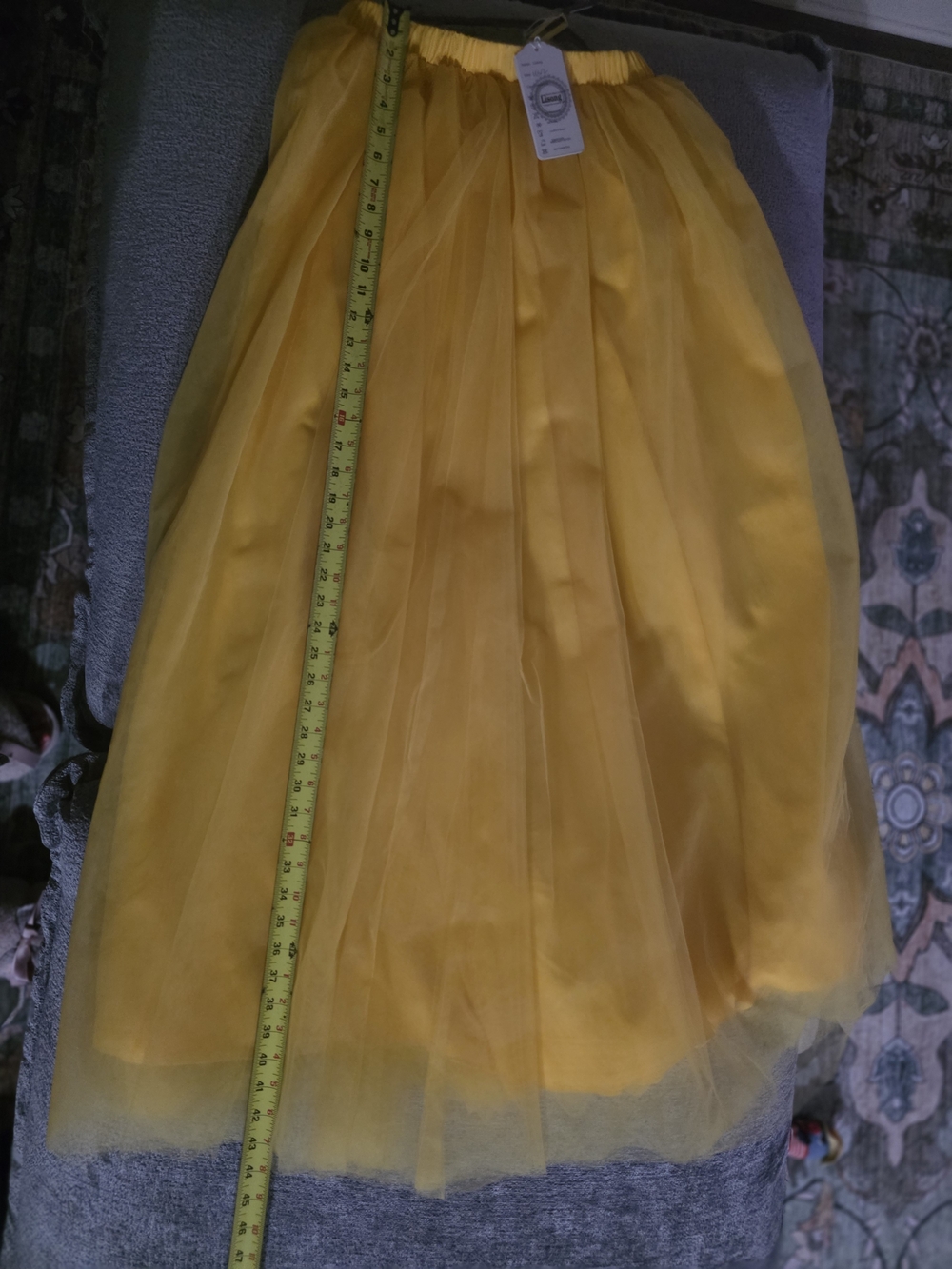 NWT Lisong Golden Yellow Full Tulle Maxi Skirt US 12 - Picture 4 of 4
